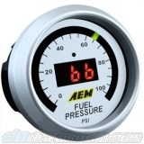 AEM Oil/Fuel Pressure Gauge 0 to 100 psi, 52mm