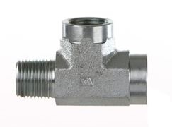 1/8" BSP T Fitting, 1 Male to 2 Female