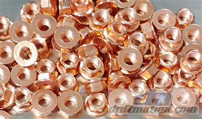 Copper Plated Exhaust Nut 10mm x 1.25