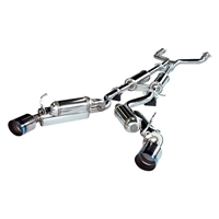 HKS Dual Hi-Power Stainless Catback Exhaust with Titanium Tips for Infinity G37, 2008-15